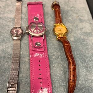 Pink Peace Sign Kids Watch